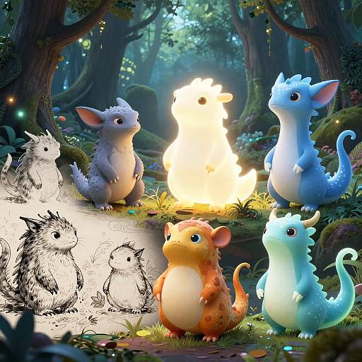 Fantasy Scene: Ink to Luminous 3D