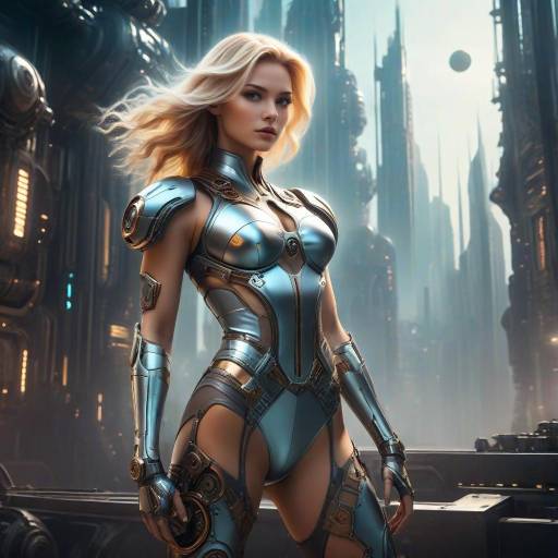 Cinematic Sci-Fi Art with Athletic Woman