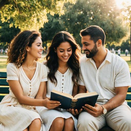 Diverse Friends Studying the Bible Outdoors