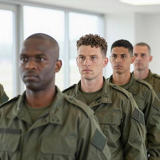 Four Men in Military Uniform Photography