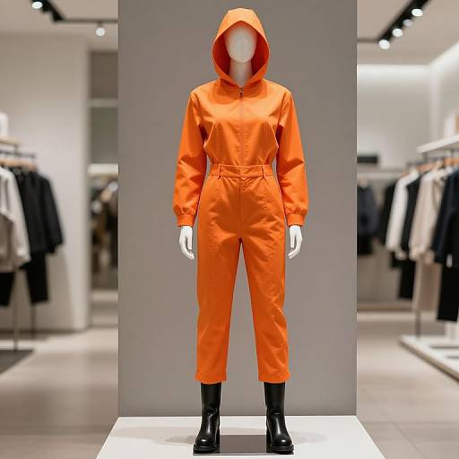 Modern Orange Jumpsuit Mannequin Display