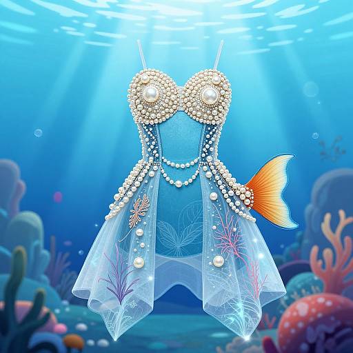 Elegant Pearl Fish Costume Design