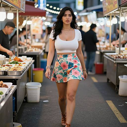 Voluptuous Woman at Seoul Night Market