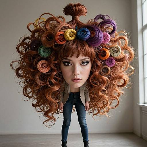 Futuristic Intricate Hairstyle Photography