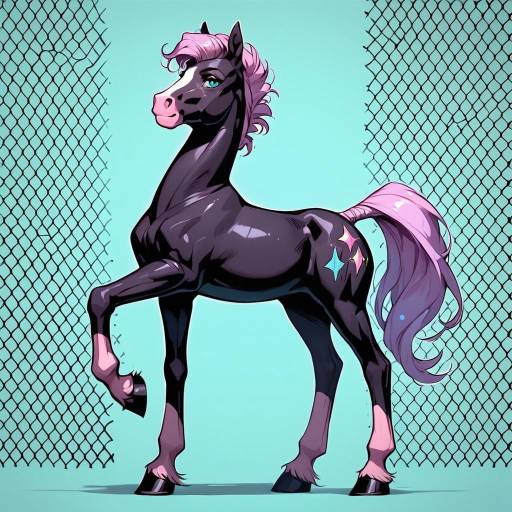 Agile Black Stallion Leaping Over Fence Agile Black Stallion Leaping Over Fence