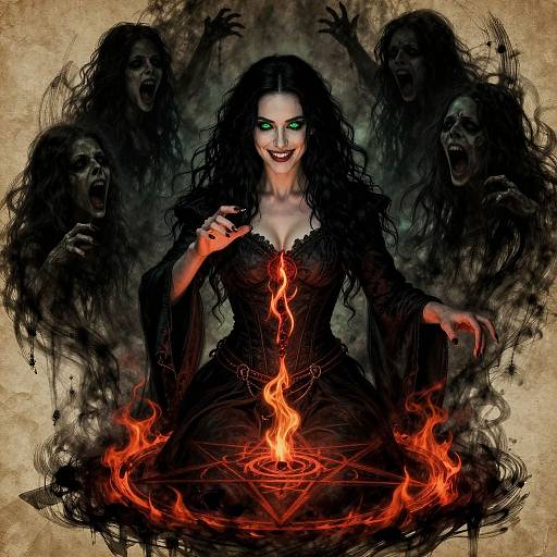 Seductive Medieval Sorceress Portrait