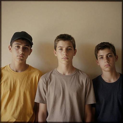 Candid Portrait of Three Teenage Friends