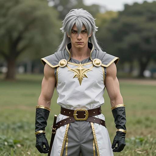 Muscular Man in Medieval Fantasy Cosplay