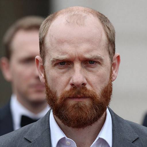 Serious Man Portrait with Beard