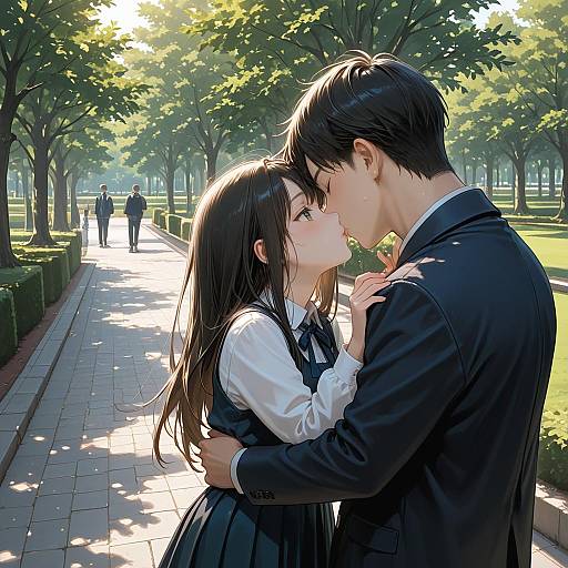 Playful Park Scene with Kids