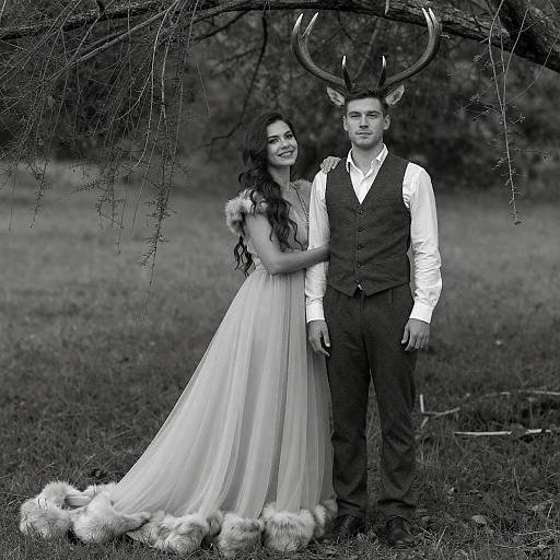 Elegant Couple in Nature's Embrace