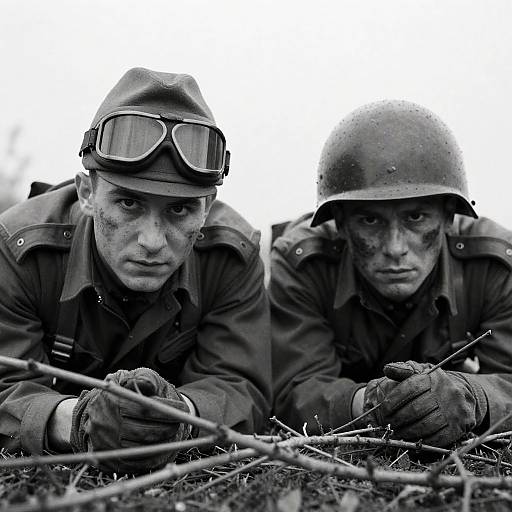 Dramatic Soldiers in a Woodland Setting