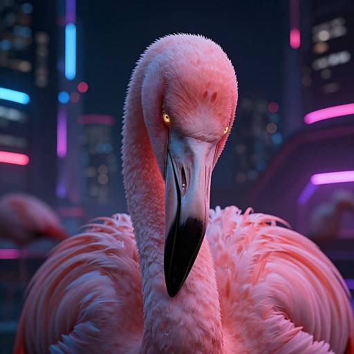 Cyber Gothic Flamingo with Sith Eyes