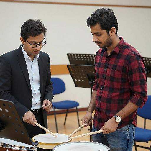 Energetic Jam Session in Music Classroom