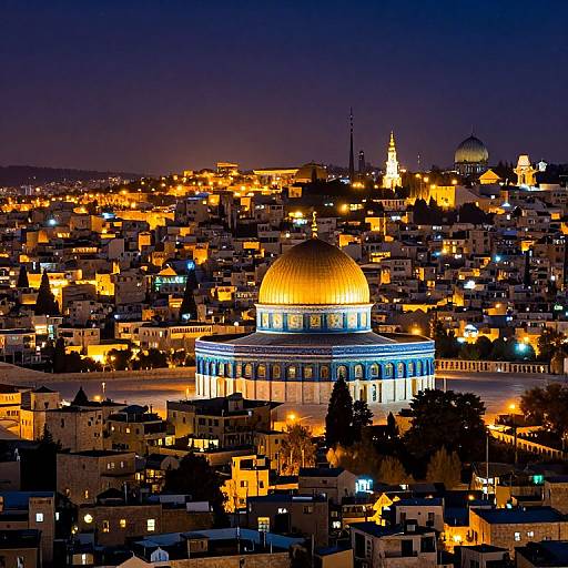 Futuristic Nightscape of Jerusalem