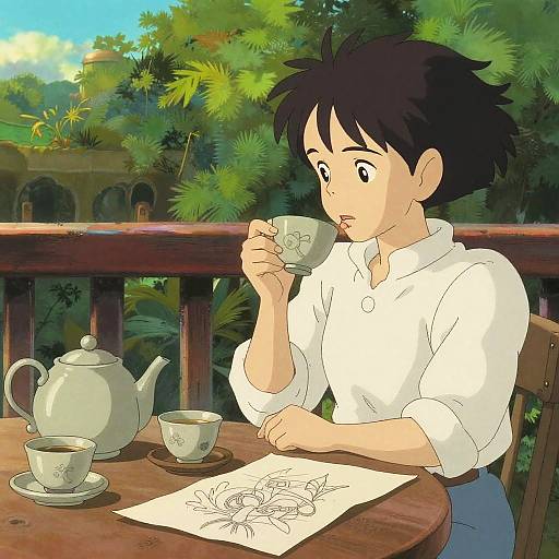 Studio Ghibli Style Afternoon Tea