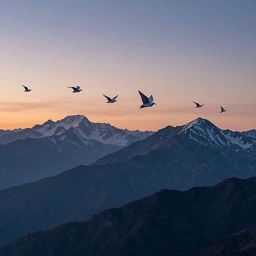 Origami Mountains Transform at Dawn