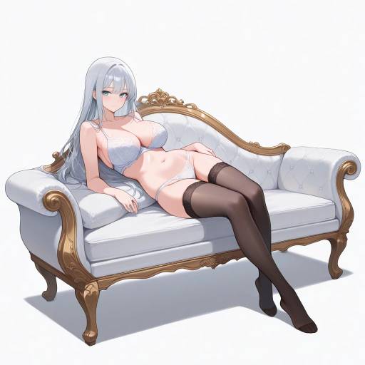 Striking Woman in Lingerie Reclining Pose Striking Woman in Lingerie Reclining Pose