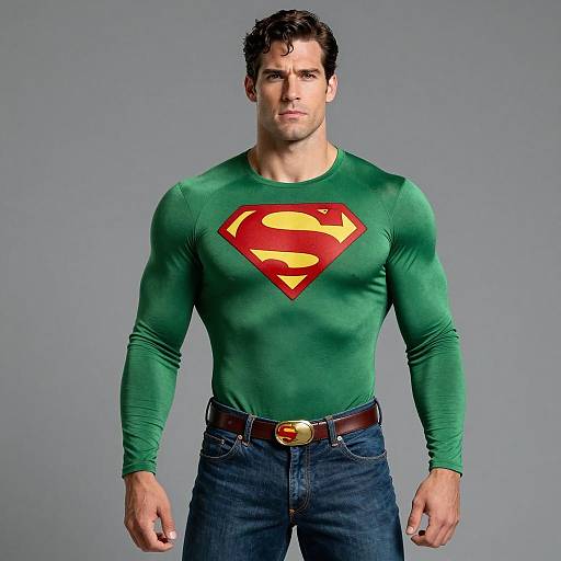 Man in Green Superman Costume