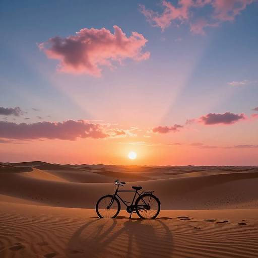 Surreal Desert Dreamscape with Bicycle