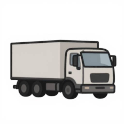 Simple Pixar-Style Construction Truck Illustration