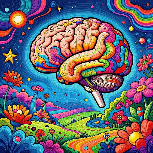 AI Brain Creates Surreal Colorful Landscapes