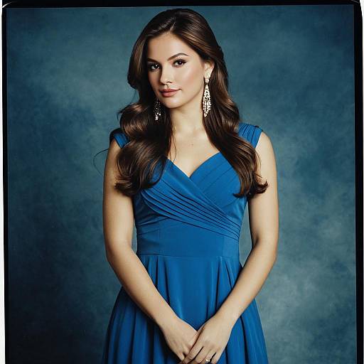 Elegant Blue Formal Dress Portrait