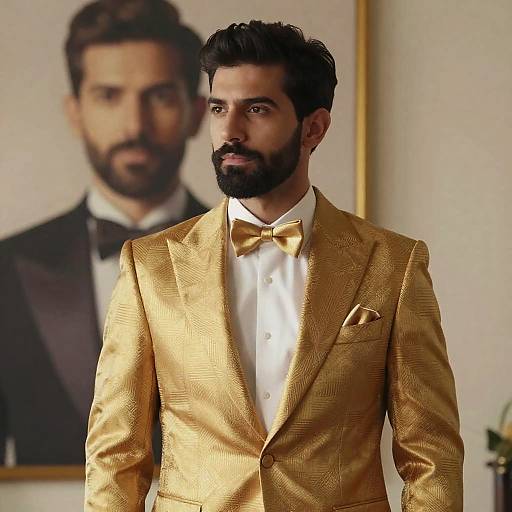 Elegant Portrait of Bearded Man