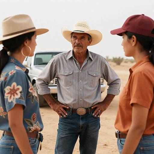 Desert Portrait of Three People