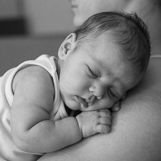 Heartwarming Black-and-White Baby Portrait