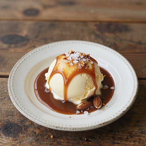 Caramelo Dessert with Ice Cream