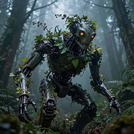 Sprigtrap in Foggy Forest Night