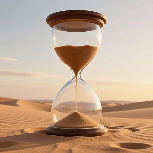 Surreal Upside-Down Hourglass Scene