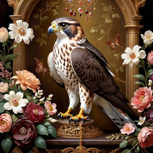 Majestic Falcon in Renaissance Elegance