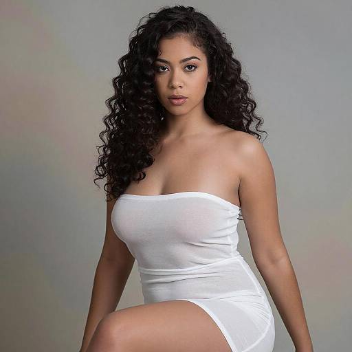 Portrait of Woman in White Dress