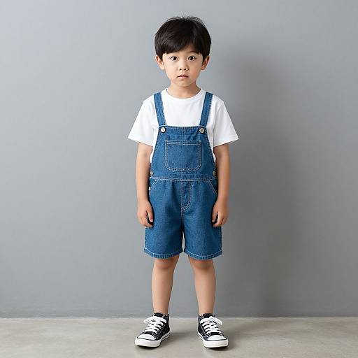 Realistic Asian Boy in Paperbag Shorts