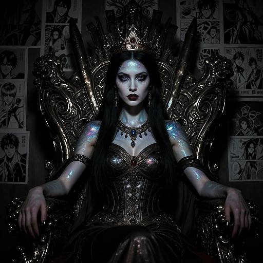 Iridescent Warrior Queen Portrait