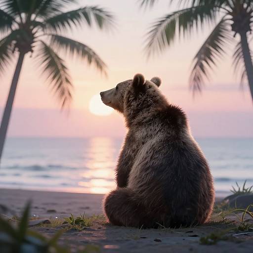 Sunrise Serenity with Shadowed Grizzly