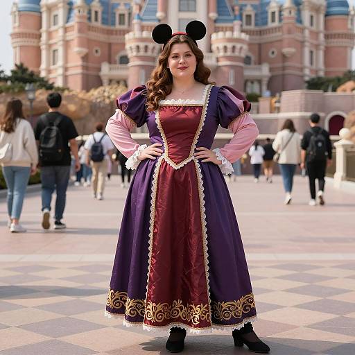 Plus Size Woman in Disney-Inspired Medieval Dress