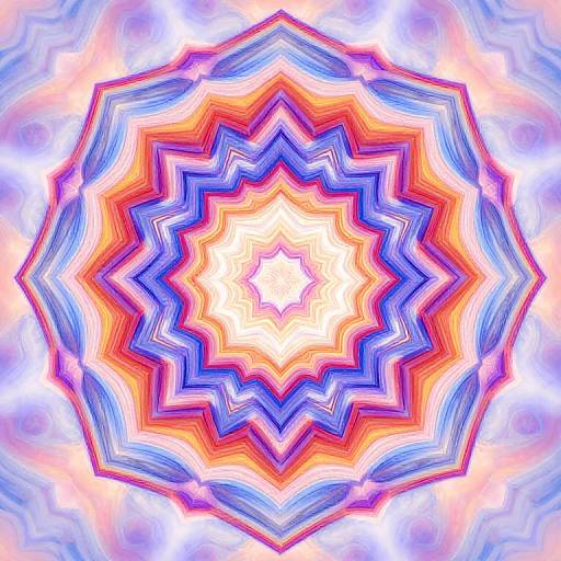 Vibrant Eightfold Mandala Pattern