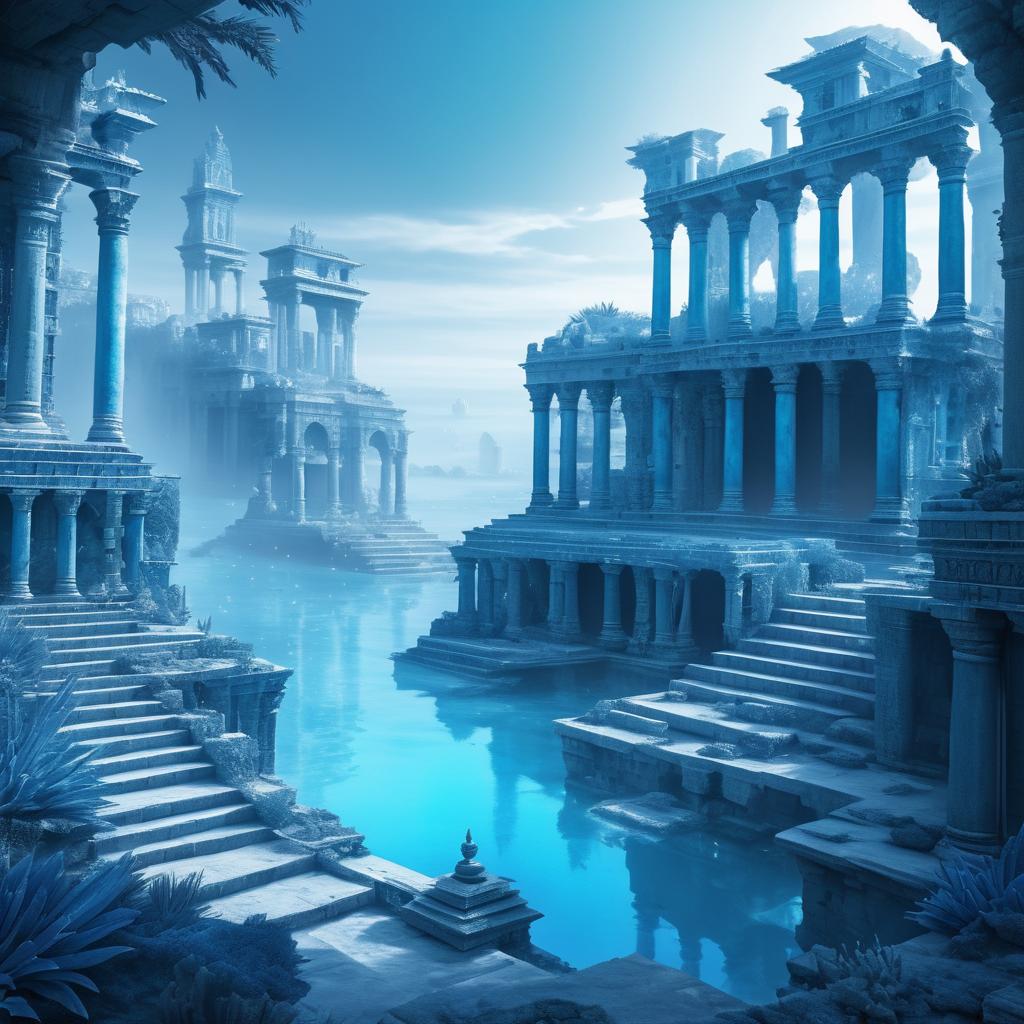 Ethereal Sunken City of Ancient Ruins