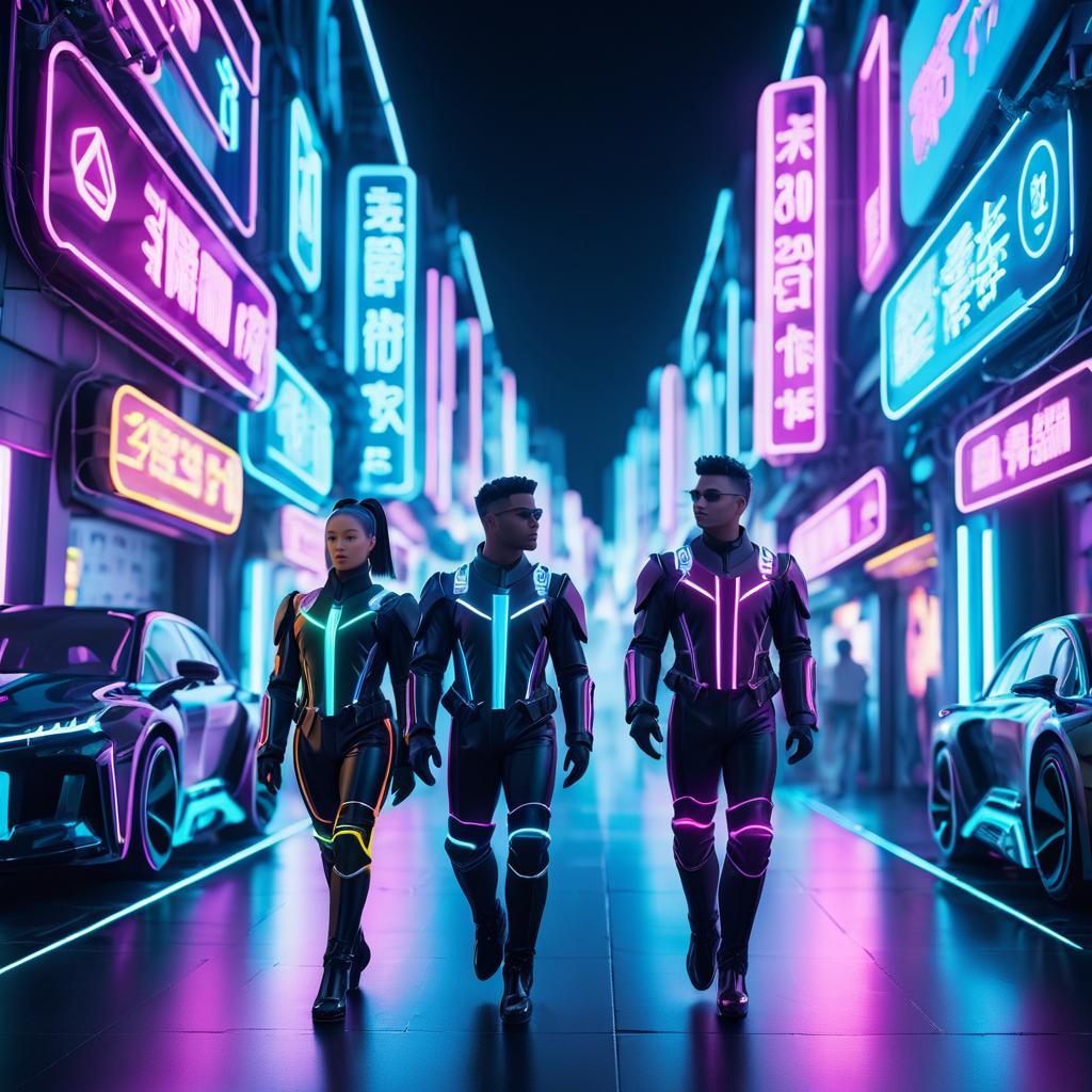 Neon Streets: Sci-Fi Android Creation