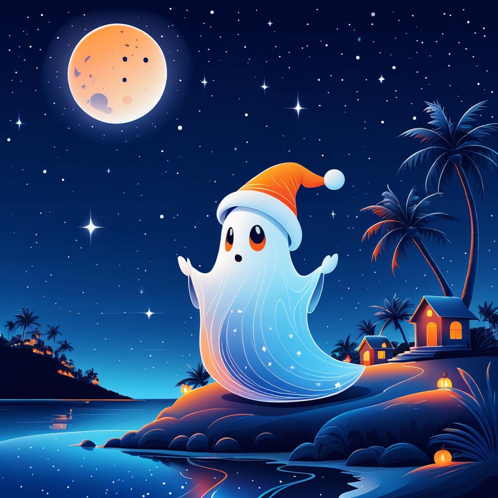 Charming Ghost on a Starry Island