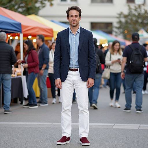 Stylish Man in Casual Urban Setting