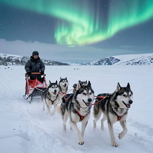 Husky Sled Team Arctic Adventure