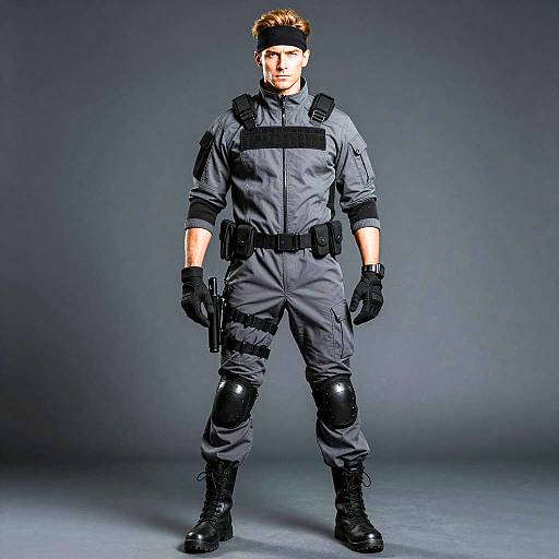 Muscular Man in Tactical Gear Photo