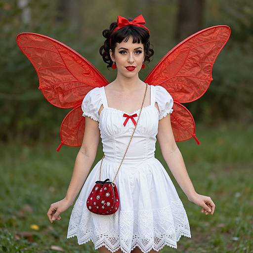 Pixie Fairy Woman in White Dress