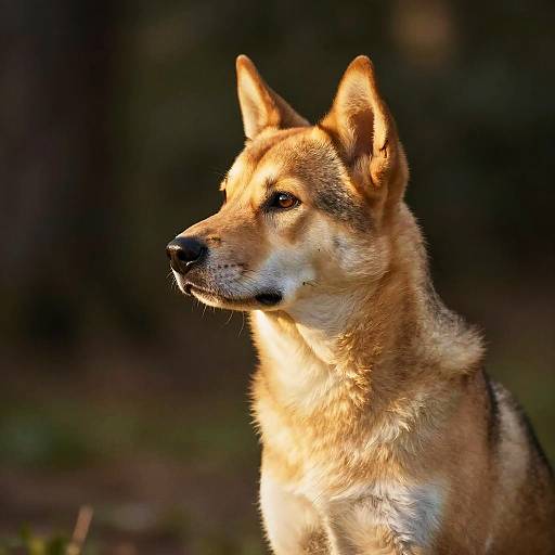 Elegant Dog Profile in Golden Hour
