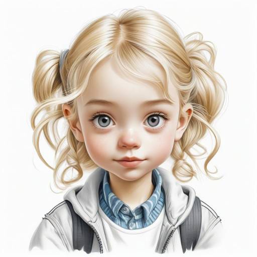 Funny Caricature of Stylish Toddler