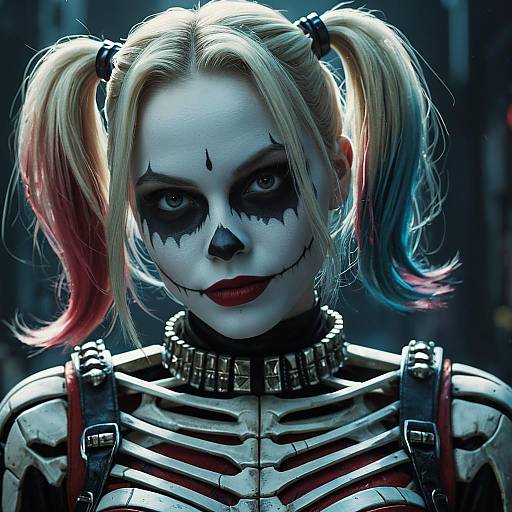 Harley Quinn Skeleton Portrait